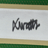 Framed Autographed/Signed Xavier Watts 35x39 Notre Dame Green College Football Jersey JSA COA