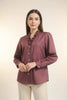 Women's Lace Print Cotton Linen Blouse by FitiqueFit