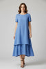 Women's Plus-Size Patchwork Maxi Dress – Relaxed Fit Casual Skirt by FitiqueFit
