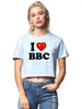 I Love BBC I Heart Big Black Adult Humor Fashion Graphic Ladies Crop Top by MyWackyTees