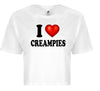 I Love Creampies I Heart Sexy Funny Sexy Adult Humor Graphic Ladies Crop Top by MyWackyTees