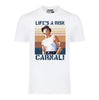 Lifes A Risk Carnal El Gallo Negro Blood In Blood Out Vatos Locos Graphic Tee Shirt by MyWackyTees