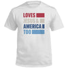 Loves Jesus & America Too Bold (Front) by Shield Republic