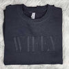 Embroidered “Wifey” Sweatshirt – Cozy Crewneck Perfect Gift for Her by Adorb Custom Tees