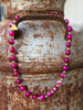 Gold Wild Rose Agate Beaded Necklace by Wild Junkie