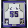 Framed Autographed/Signed Jason Williams 35x39 Sacramento White Basketball Jersey PSA/DNA COA