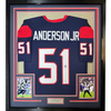 Framed Autographed/Signed Will Anderson Jr. 35x39 Houston Blue Football Jersey PSA/DNA COA by Hall of Fame Sports Memorabilia