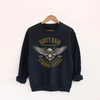 Motherhood And Strong Coffee Crewneck Sweatshirt by Hey Jude Graphic Tees