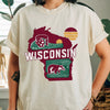 Wisconsin State Vintage Shirt by EnjoyMyDesign LLC