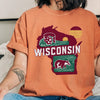 Wisconsin State Vintage Shirt by EnjoyMyDesign LLC