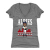Ozzie Albies Toon R WHT by 500 LEVEL