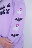 Women's Halloween Sequin Skeleton Crewneck Sweatshirt by Dog Mom Hat