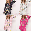Women's Nutcracker Ballet Print Satin Pajama Set by Dog Mom Hat