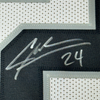 Framed Autographed/Signed Charles Woodson 35x39 Oakland White Football Jersey GTSM Holo COA