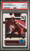 Graded 2022 Panini Donruss Brian Robinson Jr #327 Rookie RC Football Card PSA 10 Gem Mint