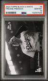 Graded 2023 Topps Black & White Freddie Freeman #9 Baseball Card PSA 10 Gem Mint