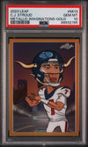 Graded 2023 Leaf CJ Stroud #MI13 Metallic Imaginations Gold #/99 Rookie RC Football Card PSA 10 Gem Mint