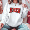 XOXO Checkered Valentine Sweatshirt – Furry Style Printed Sweater by Adorb Custom Tees
