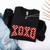 XOXO Checkered Valentine Sweatshirt – Furry Style Printed Sweater by Adorb Custom Tees