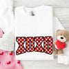 XOXO Checkered Valentine Sweatshirt – Furry Style Printed Sweater by Adorb Custom Tees
