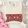 XOXO Checkered Valentine Sweatshirt – Furry Style Printed Sweater by Adorb Custom Tees