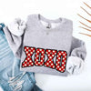 XOXO Checkered Valentine Sweatshirt – Furry Style Printed Sweater by Adorb Custom Tees