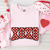 XOXO Checkered Valentine Sweatshirt – Furry Style Printed Sweater by Adorb Custom Tees