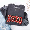 XOXO Checkered Valentine Sweatshirt – Furry Style Printed Sweater by Adorb Custom Tees