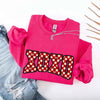 XOXO Checkered Valentine Sweatshirt – Furry Style Printed Sweater by Adorb Custom Tees