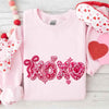 XOXO Sequins Valentine Sweatshirt – Faux Printed Sweater by Adorb Custom Tees