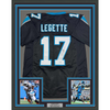 Framed Autographed/Signed Xavier Legette 35x39 Carolina Black Football Jersey Beckett BAS COA