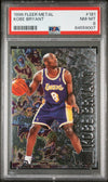 Graded 1996 Fleer Metal Kobe Bryant #181 Rookie RC Basketball Card PSA 8 Near Mint