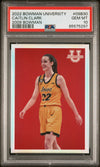 Graded 2022 Topps Bowman University Caitlin Clark #09B30 2009 Bowman Rookie RC Basketball Card PSA 10 Gem Mint