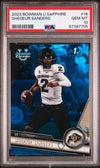 Graded 2023 Topps Bowman U Sapphire Shedeur Sanders #16 Rookie RC Football Card PSA 10 Gem Mint