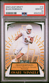 Graded 2023 Leaf Draft Bijan Robinson #12 Rookie RC Football Card PSA 10 Gem Mint