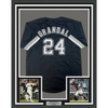 Framed Autographed/Signed Yasmani Grandal 35x39 Chicago Black Baseball Jersey Beckett BAS COA