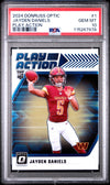 Graded 2024 Panini Donruss Optic Jayden Daniels #1 Play Action Rookie RC Football Card PSA 10 Gem Mint