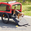 Dog Bike Trailer for Small & Medium Dogs, Universal Bicycle Coupler, Flip-Down Ramp Tailgate by Furr Baby Gifts
