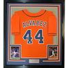 Framed Autographed/Signed Yordan Alvarez 35x39 Houston Orange Baseball Jersey JSA COA by Hall of Fame Sports Memorabilia