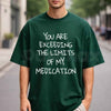 You Exceed My Medication Limits T-Shirt – Funny Sarcastic Humorous Unisex Cotton Tee