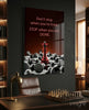 Don't Stop Glass Wall Art by Insigneart USA