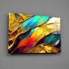 Vibrant Mosaic Leaves Glass Wall Art by Insigneart USA