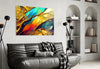 Vibrant Mosaic Leaves Glass Wall Art by Insigneart USA