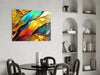Vibrant Mosaic Leaves Glass Wall Art by Insigneart USA