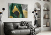 Elegant Swirls in Gold and Green Glass Wall Art by Insigneart USA