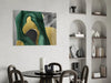 Elegant Swirls in Gold and Green Glass Wall Art by Insigneart USA