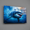 Shark Glass Wall Art by Insigneart USA