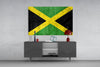 Flag of Jamaica Glass Wall Art by Insigneart USA