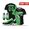 Custom Black Green Jersey and TN Shoes Combo Offer Personalized ZH-D0200101-1