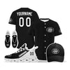 Custom Black White Jersey MaxSoul Shoes and Hat Combo Offer Personalized ZH-D0b0089-b